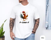 Photo 4 of 8: Comfort Colors mockup showing a tattooed male model wearing a cozy relaxed tee in five colors — black, white, pepper, moss, blue jean — styled for casual streetwear and graphic tee printing, perfect for edgy middle finger or funny t shirt designs and gift for him