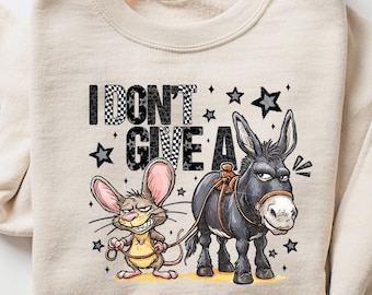 I don't give a rat's ass Sarcasm Shirt, Funny Donkey T Shirt, Sarcastic Shirt, Trending Funny Shirts, Meme Shirt