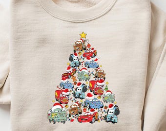 McQueen Cars and Friends Christmas Shirt, Disney Christmas Shirt, Christmas Family Shirt, Lightning McQueen Shirt, Disneyland Christmas Tee