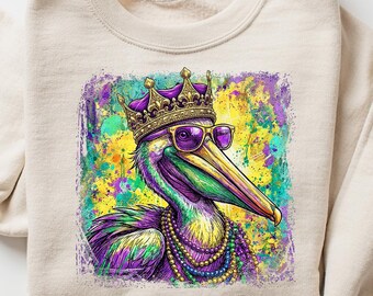 Mardi Goose Shirt, Funny Mardi Goose Tee, Carnival Graphic Top, Mardi Gras Festival Tee, Carnival Goose Sweater