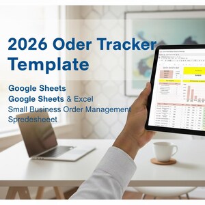 Mall för orderuppföljning 2026 | Google Sheets och Excel | Kalkylblad för orderhantering för småföretag | Försäljningsuppföljning