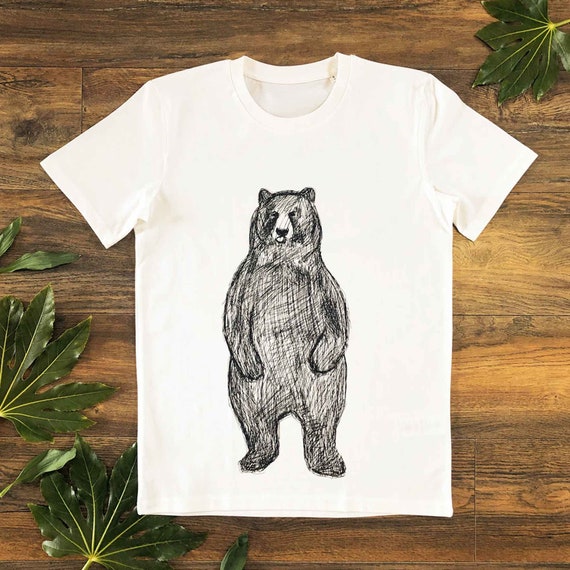 Winter Polar Bears Forest Mens Sport Mesh T-Shirt
