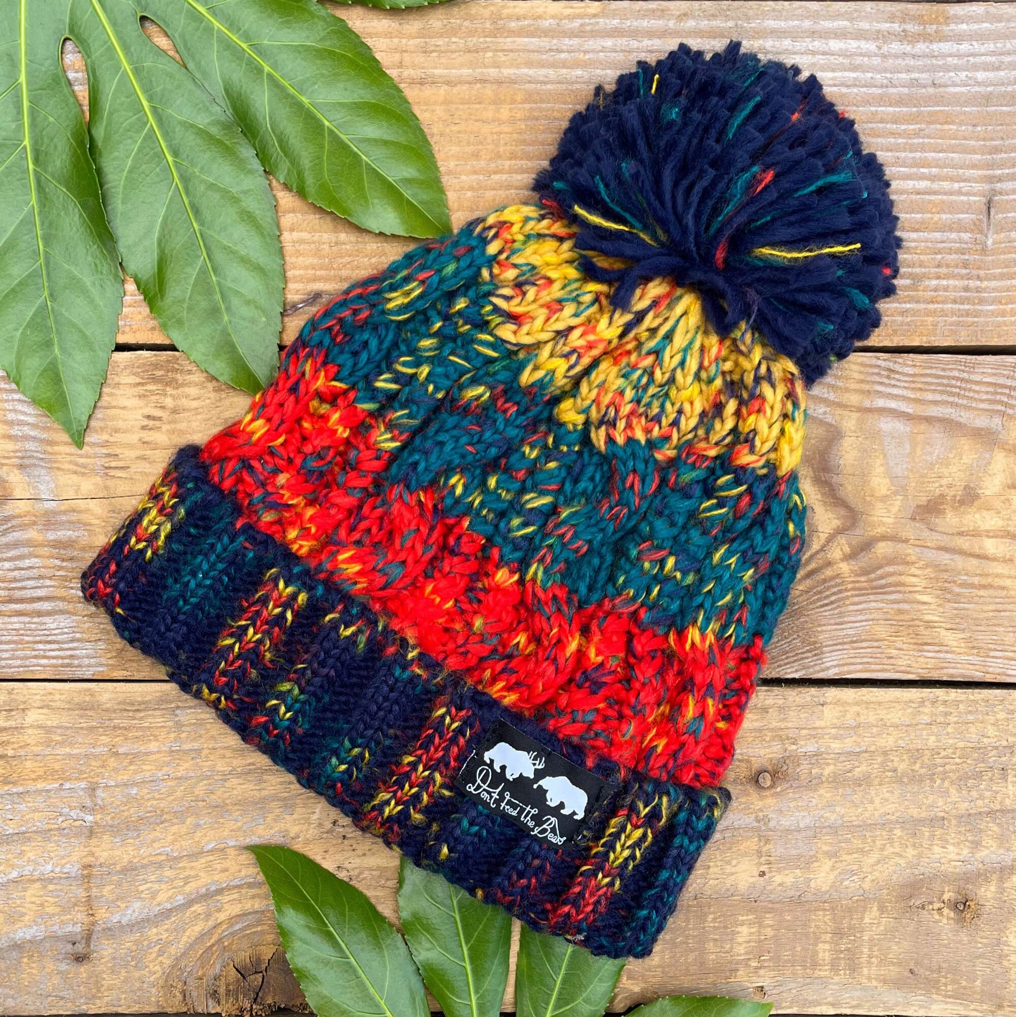 Firework Embroidered Beaded Beanie