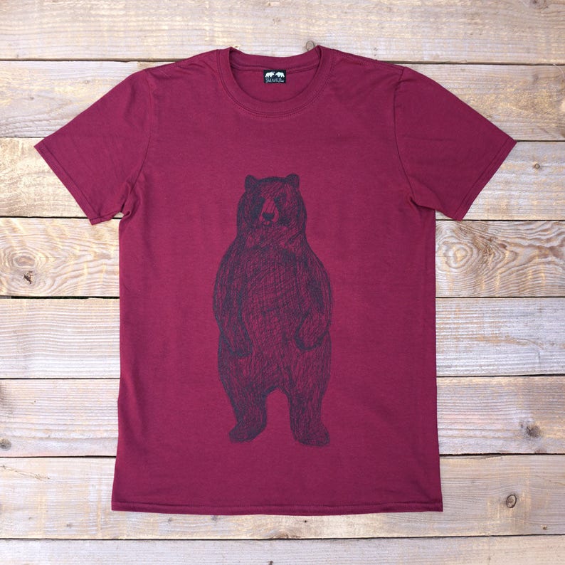 FUNNY ‘DO BEARS SIT IN THE WOODS’ GRAPHIC HIGH QUALITY 100/% COTTON T SHIRT