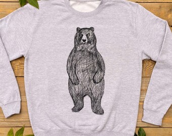 Bear Jumper, cool bear jumper, men's bear sweater, gift for him - Groomsmen gift