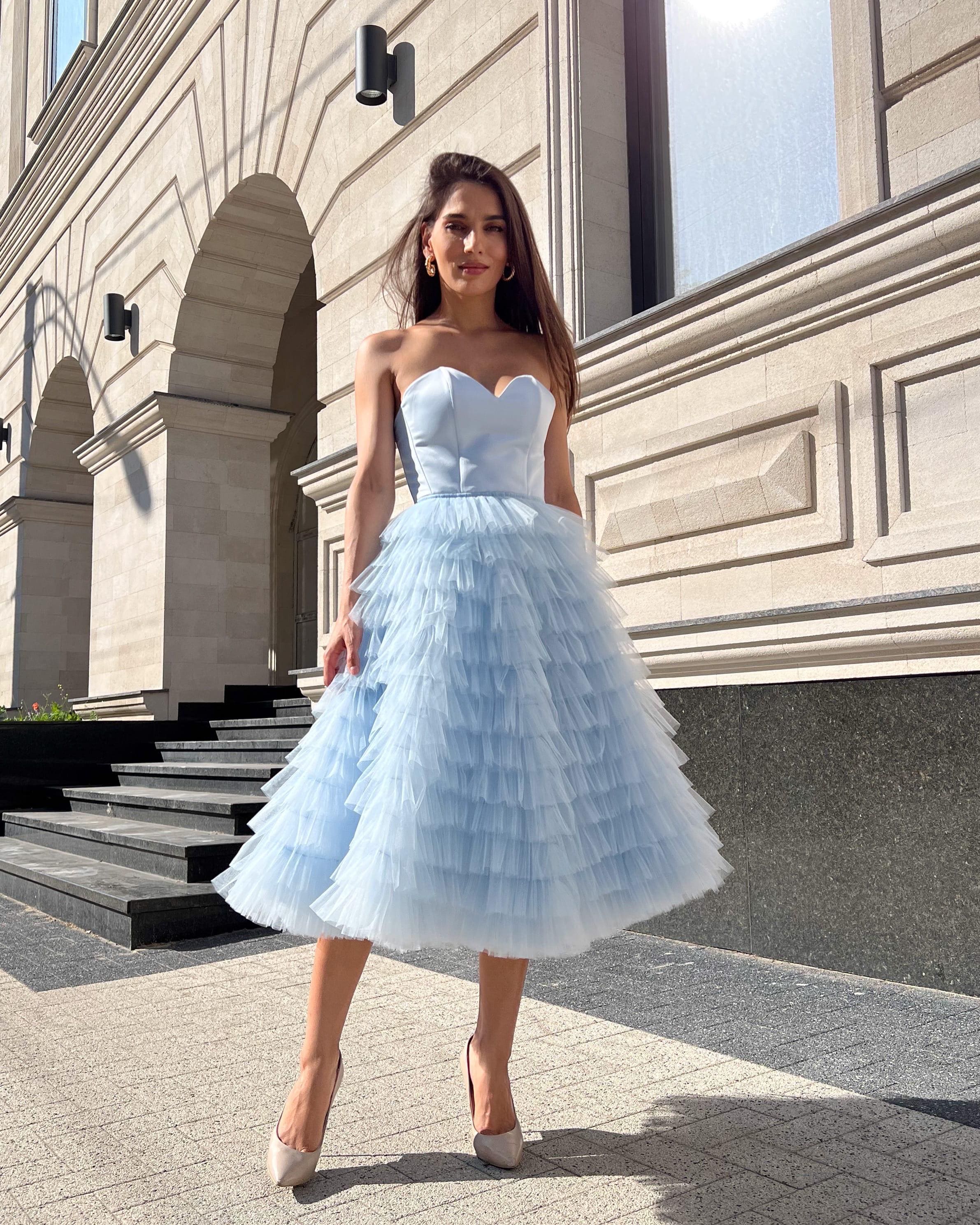 blue tulle corset dress A-Line Sweetheart Neck Tulle Lace Royal Blue Long Prom Dress PSK491 US2 / Custom Color