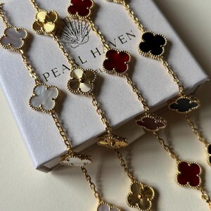 Black silver clover bracelet - Etsy 日本