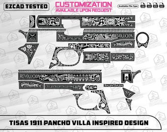 Diseño inspirado en Pancho Villa para Tisas1911 SVG: Archivos de corte y grabado láser