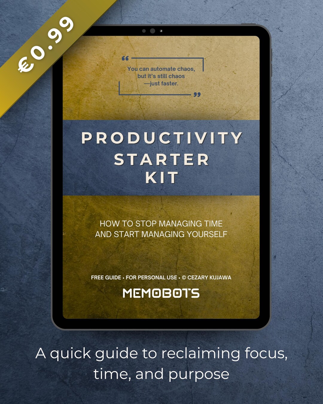 Productivity Starter Kit Printable Planner Time Management Guide ...