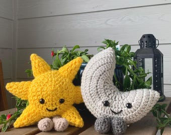 Crochet Sun & Moon Plushie - Jellycat Inspired