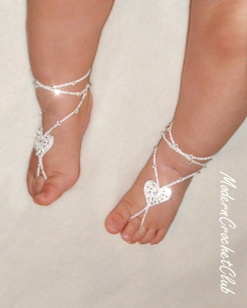 Baby Barefoot Sandals Flower Girl Barefoot Sandals Mommy and Etsy