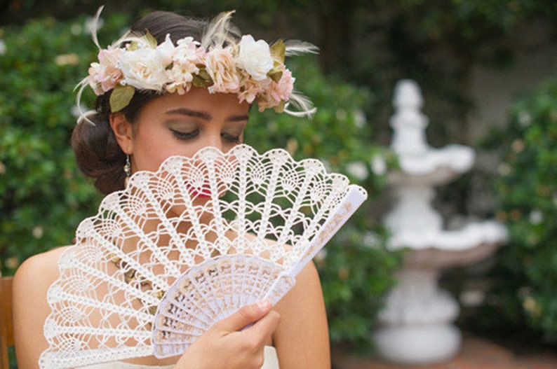 Wedding Lace Fan Hand Held Fan Gift for Her Gift under 50 Etsy