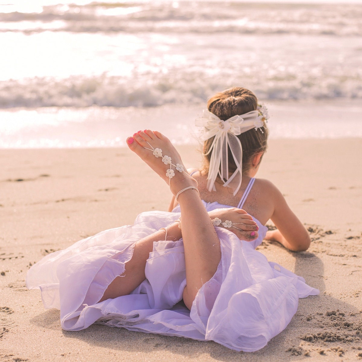 Little girl barefoot sandals sale