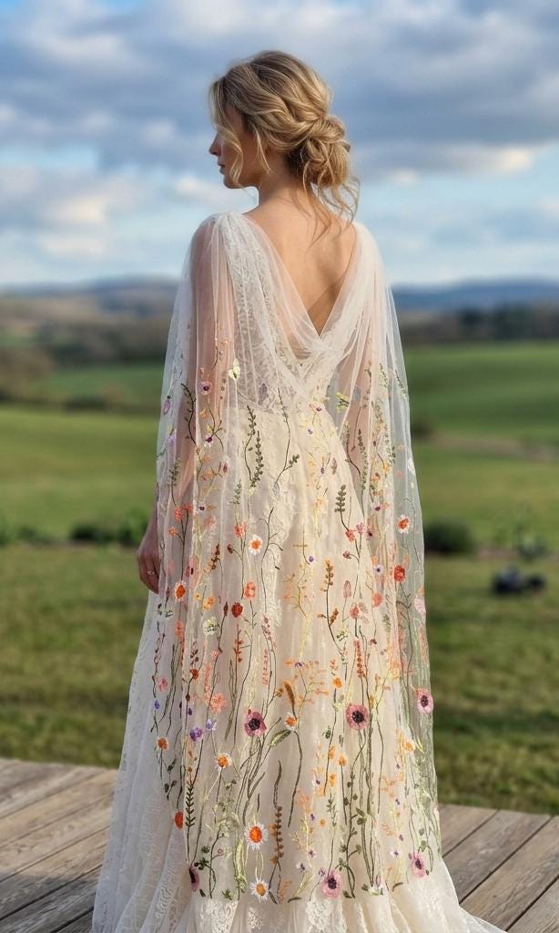 etsy boho wedding dress Nature Ball gown