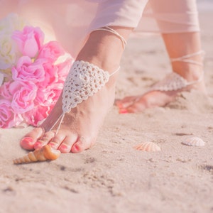 Boho Wedding Shoes Barefoot Sandals Wedding Beach Wedding Barefoot Sandals Foot Jewelry Beach Wedding Shoes Bridesmaid Gift image 4