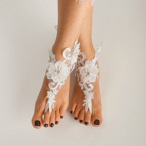Barefoot Sandals, Boho Wedding on a Beach, Bridal Foot Jewelry, 3D ...
