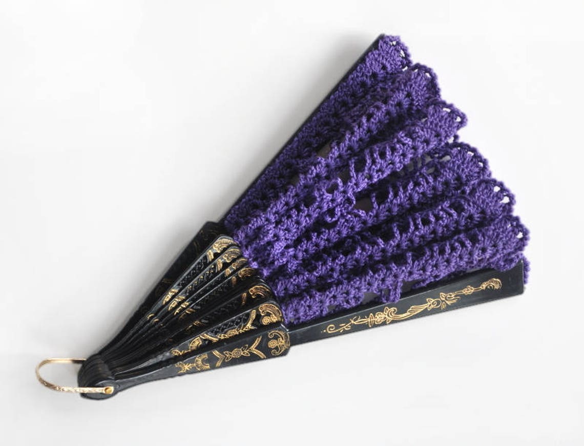 Lace Fan Hand Held Fan Handmade Lace Hand Fan Folding Hand Etsy