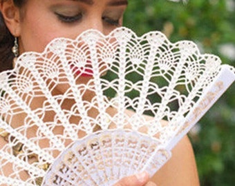 Hochzeit Spitzenfächer- Fächer- Fächer- Geschenk für Sie- Geschenk unter 50-Spitzenfächer- Fächer Fächer- Fächer- Fächer Fächer- Brautfächer- Mutter Braut