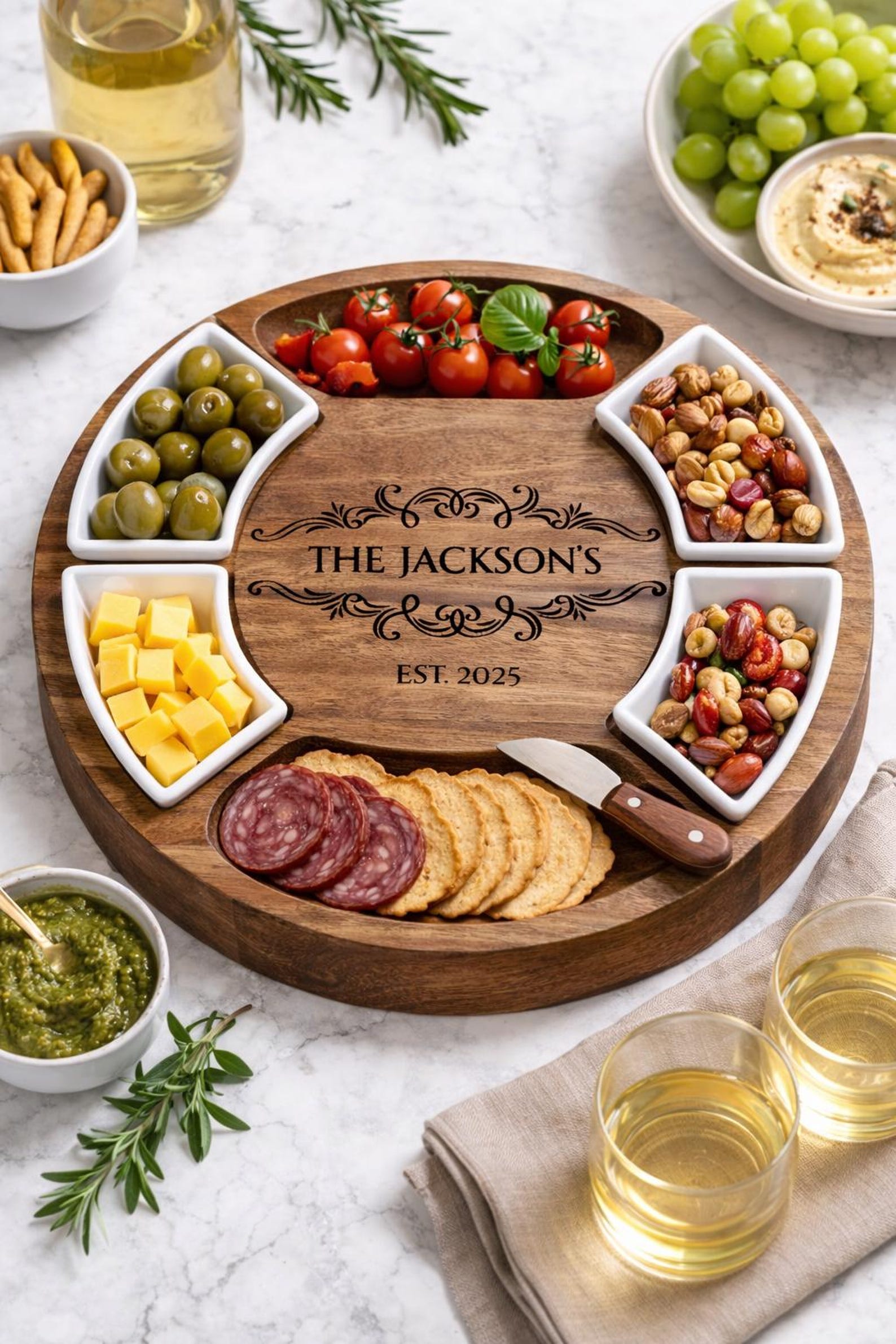 Personalized Wedding Charcuterie Board