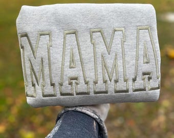 Embroidered Mama Sweatshirt, Unisex Gildan, Mother's Day Gift
