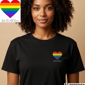 LGBTQ T-Shirt, We Are All Same, Herz Shirt, Pride Geschenk, Gender Neutral, Equality Statement Tee, Rainbow Pride, Menschrecht Shirt