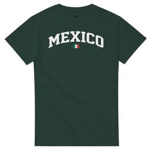 Camiseta con la bandera de México, camiseta clásica de algodón grueso, camiseta unisex del orgullo mexicano, regalo informal para él y para ella. imagen 10