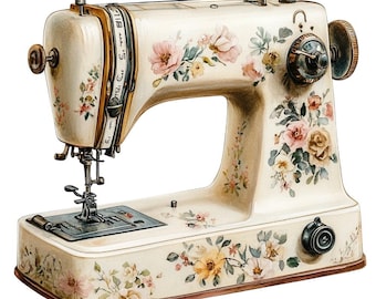 Vintage Sewing Machine Fabric Panel 6