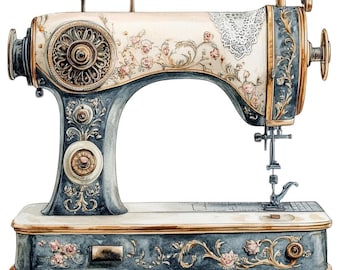Vintage Sewing Machine Fabric Panel 12