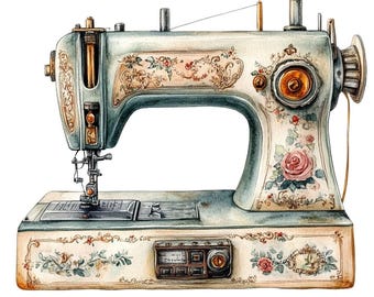 Vintage Sewing Machine Fabric Panel 14