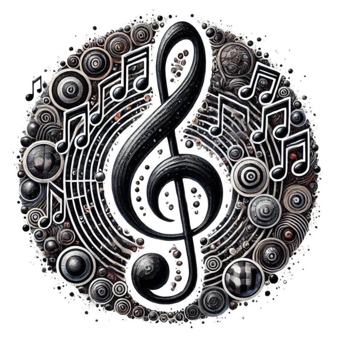 Music Notes Panel Musical Notes Fabric Panel 22 - Etsy