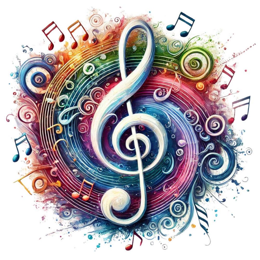 Music Notes Panel Musical Notes Fabric Panel 19 - Etsy