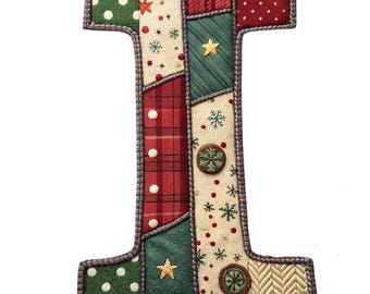 Christmas Patchwork Alphabet Fabric Panel 35