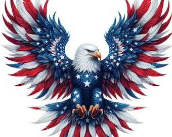 Patriotic Eagle Fabric Panel 9