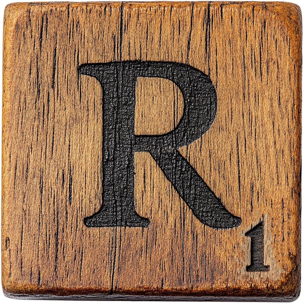Wood Letter R Blocks Fabric Panel - Etsy
