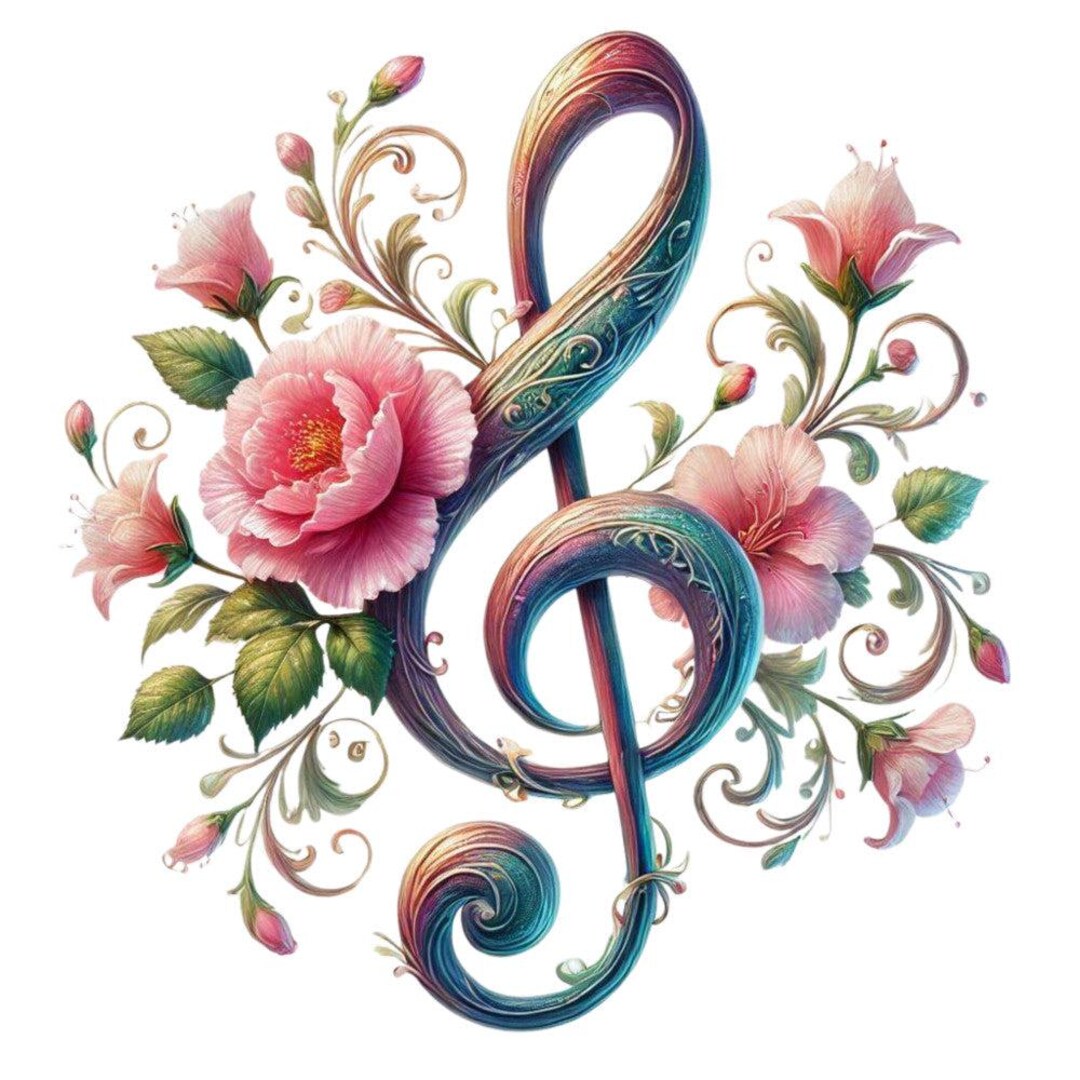 Music Notes Panel Musical Notes Fabric Panel 23 - Etsy