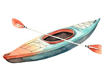 Watercolor Kayak Fabric Panel