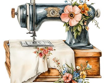 Vintage Sewing Machine Fabric Panel 11