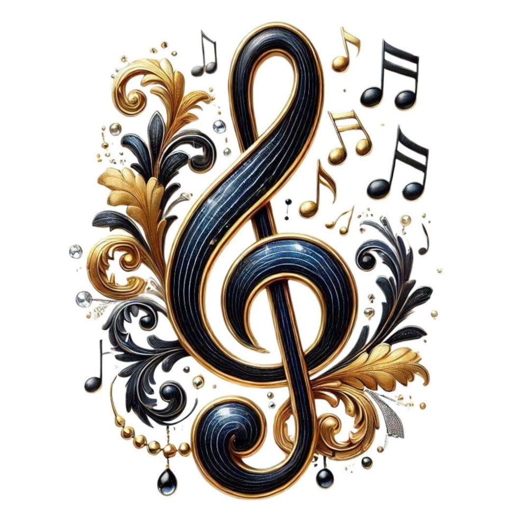 Music Notes Panel Musical Notes Fabric Panel 6 - Etsy