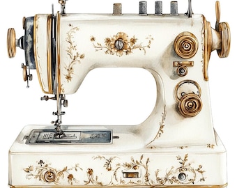 Vintage Sewing Machine Fabric Panel 20