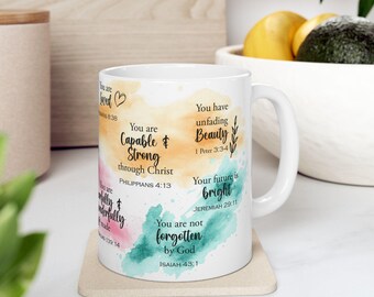 Scripture Affirmation Coffee Mug – Christian Gift for Women
