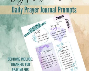 Prayer Journal Prompts | Printable Bible Study Page (Digital Download)
