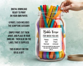 DIY Bible Verse Jar | Scripture Jar | Gift for Friend | Encouragement