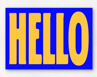 HELLO Bold Art Print | Modern Typography Wall Decor