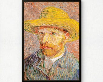 Van Gogh Self-Portrait with Straw Hat | Giclée Art Print