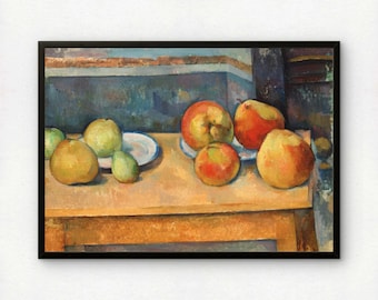 Cezanne Still Life Art Print | Apples and Pears, Post-Impressionist Giclee