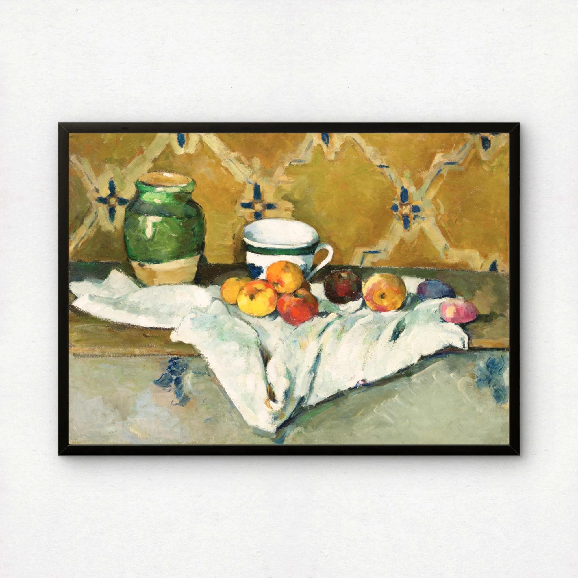 ポール・セザンヌの静物画プリント、瓶、リンゴ、美術館品質 - Etsy 日本