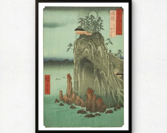 Stampa artistica del Tempio Hiroshige Kannon – Paesaggio giapponese Ukiyo-e