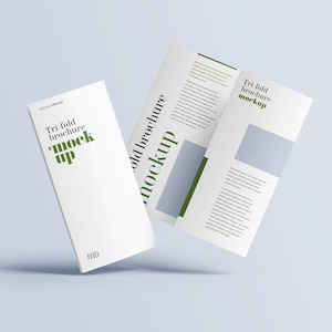 Custom Brochure Printing + Canva Template | Full Bleed Glossy Tri Fold Flyers Included