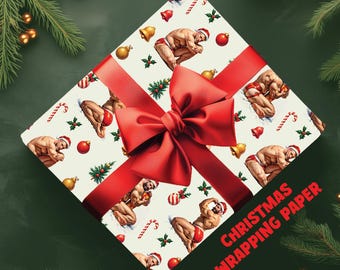 Wrapping Paper, Gay Christmas, Gay holiday, Christmas Wrapping Paper, Vintage, Xmas, Holiday, Giftwrap, Christmas Giftwrap, Vintage, Santa
