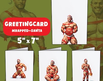 Christmas Card, Gay Christmas Card, Greeting Card, Gay Xmas, Xmas Card, LGBTQ Gift, Gift Card - Blank Inside